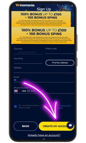 Winomania APK registration